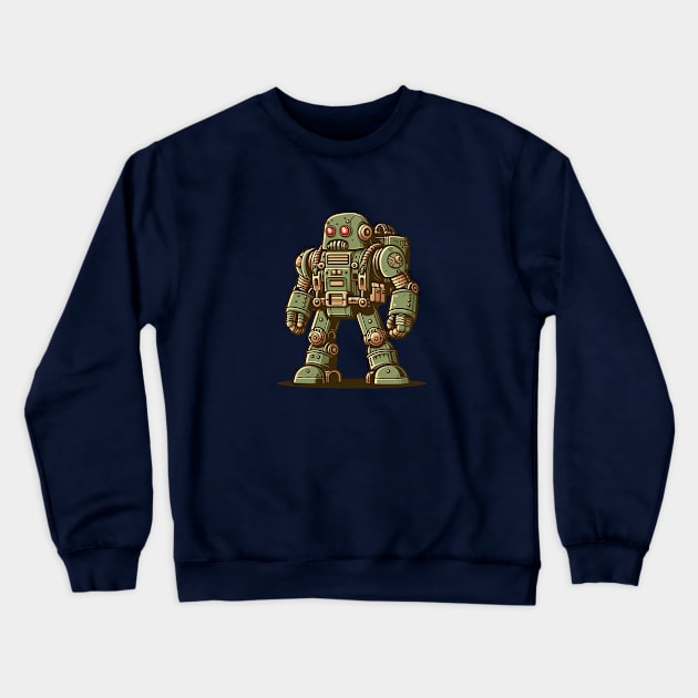 Worl War 2 tank Robot Crewneck Sweatshirt by nerd.collect